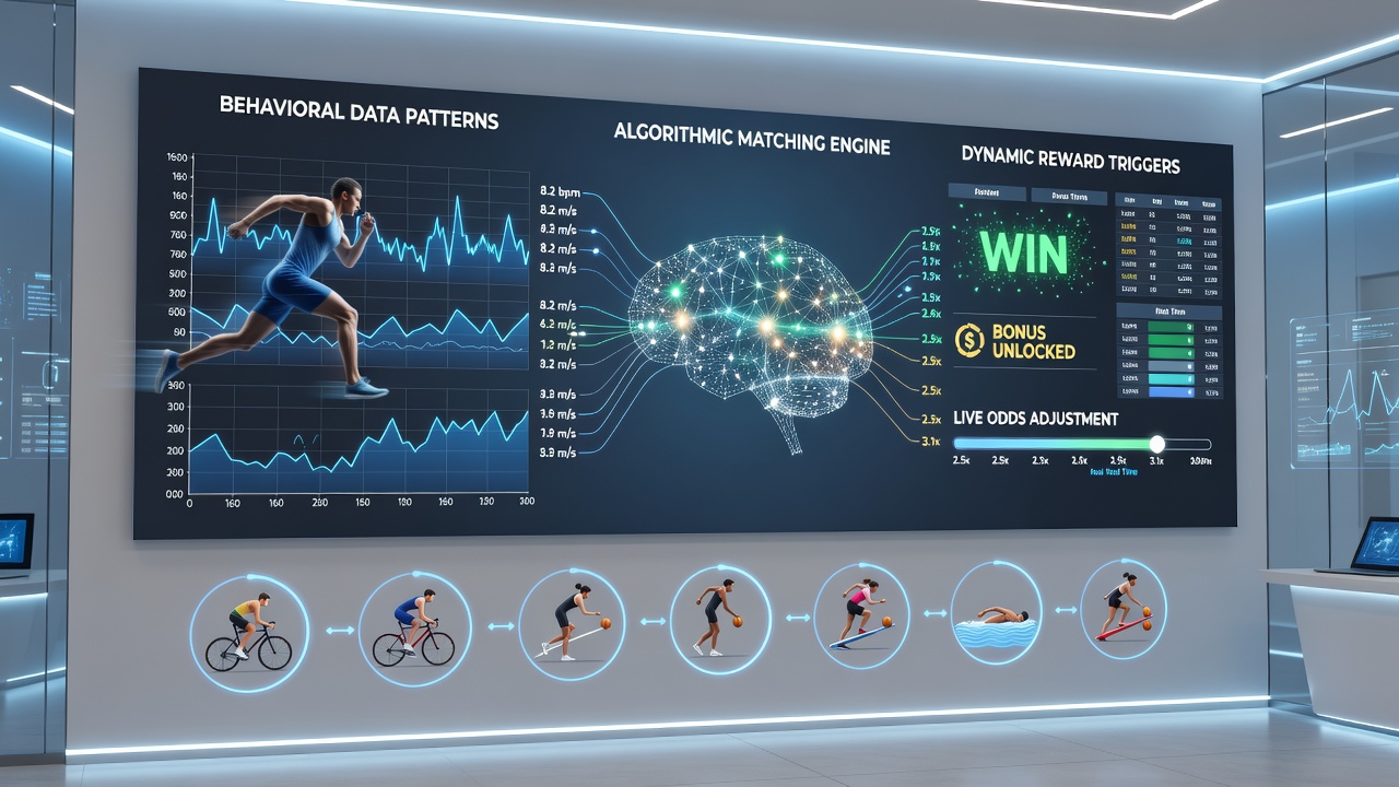 Close-up of mobile screen showing dynamic reward notifications tied to behavioral data matches in live betting and casino sessions