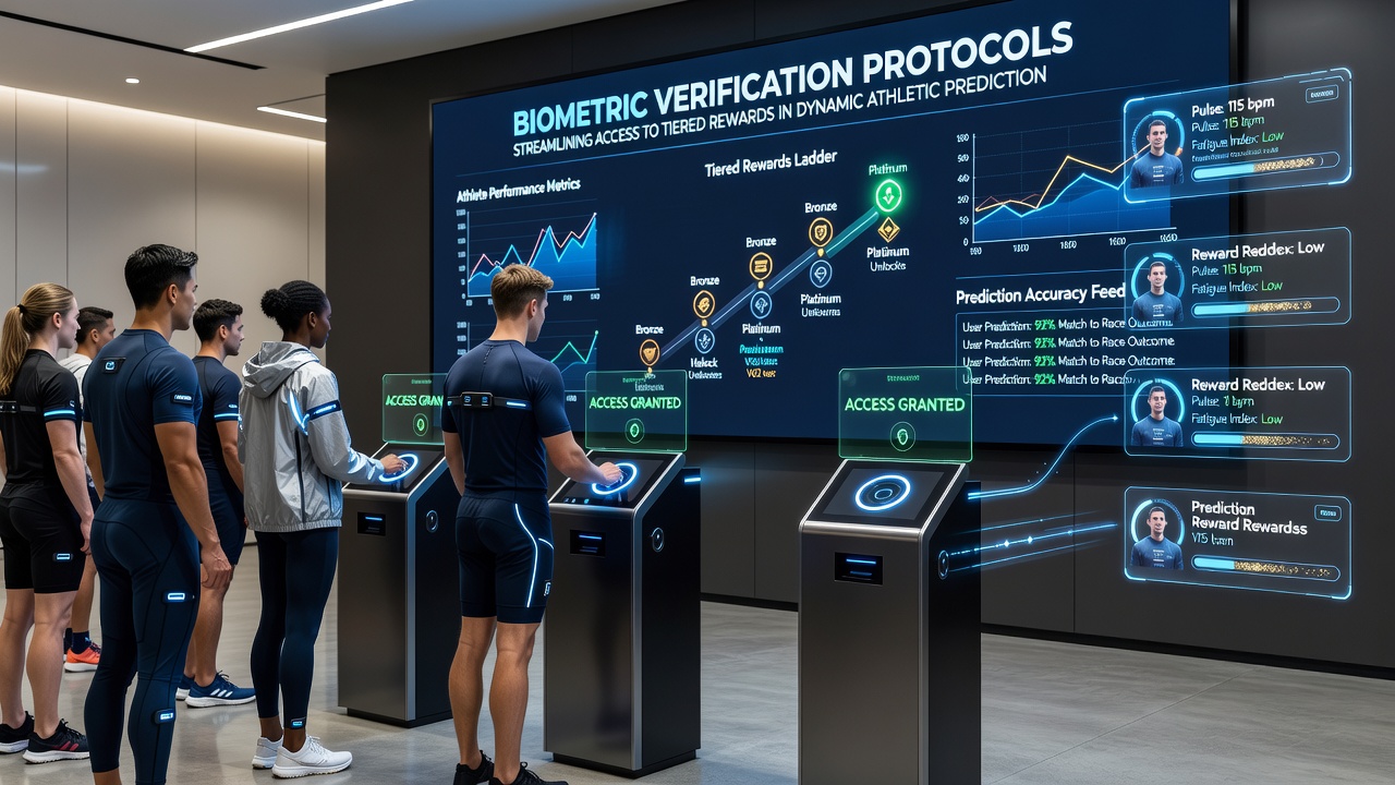 Dashboard view of tiered rewards unlocked via biometric authentication in entertainment suites