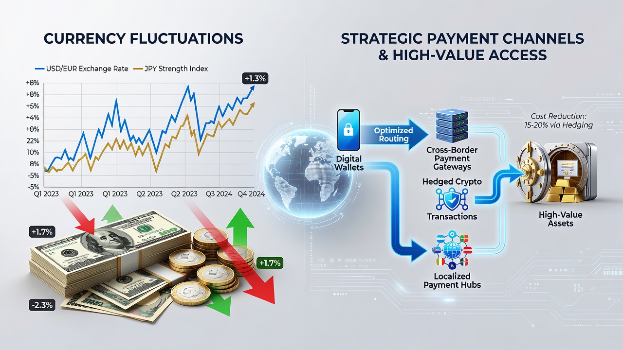 Strategic payment flow diagrams illustrating currency conversion paths for gaming prize withdrawals