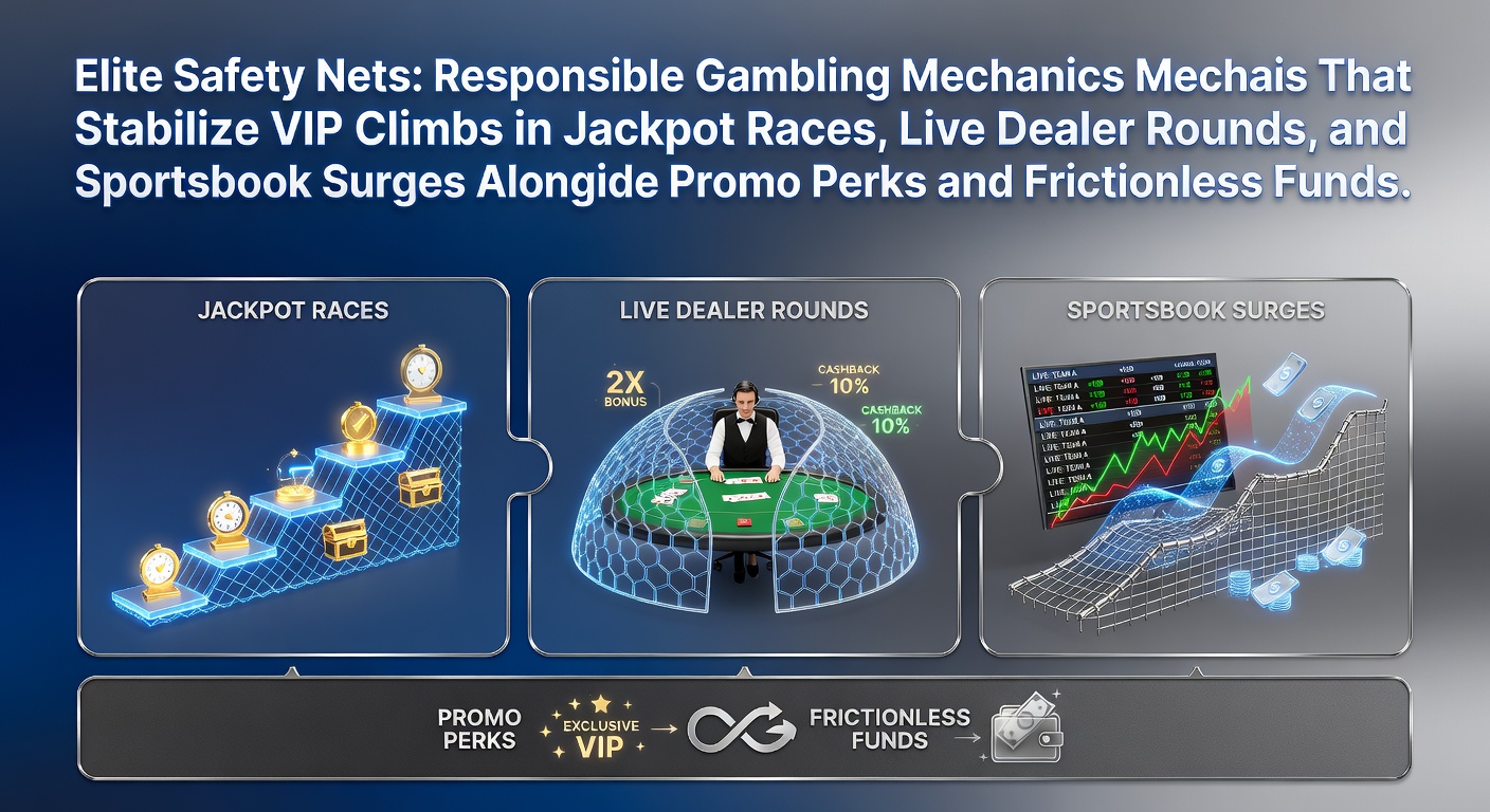 VIP player dashboard showing deposit limits, session timers, and jackpot progress bars integrated seamlessly during a live dealer round