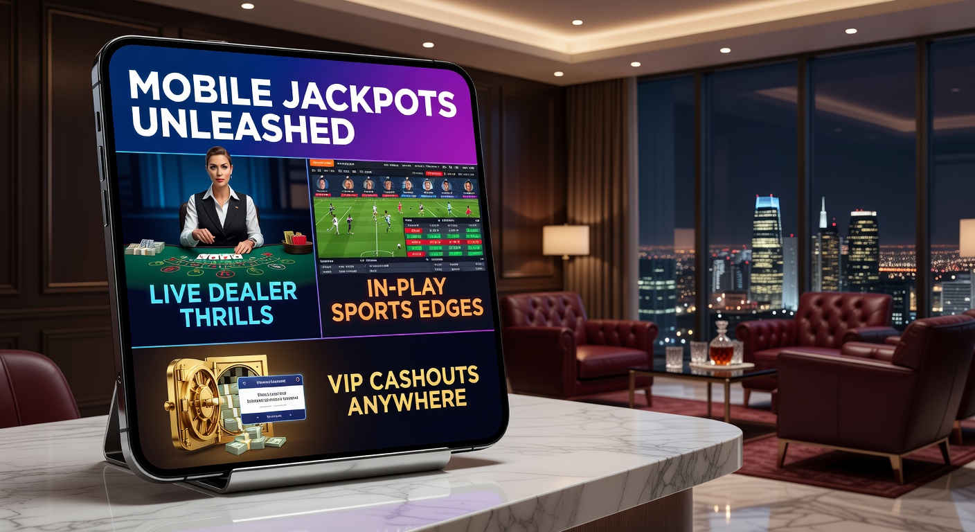 Dynamic split-screen view of a mobile app showing in-play sports betting odds updating live alongside a VIP cashout confirmation and jackpot counter ticking up