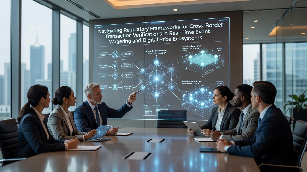 Regulatory compliance officers reviewing cross-border transaction data on multiple screens in a modern financial oversight center