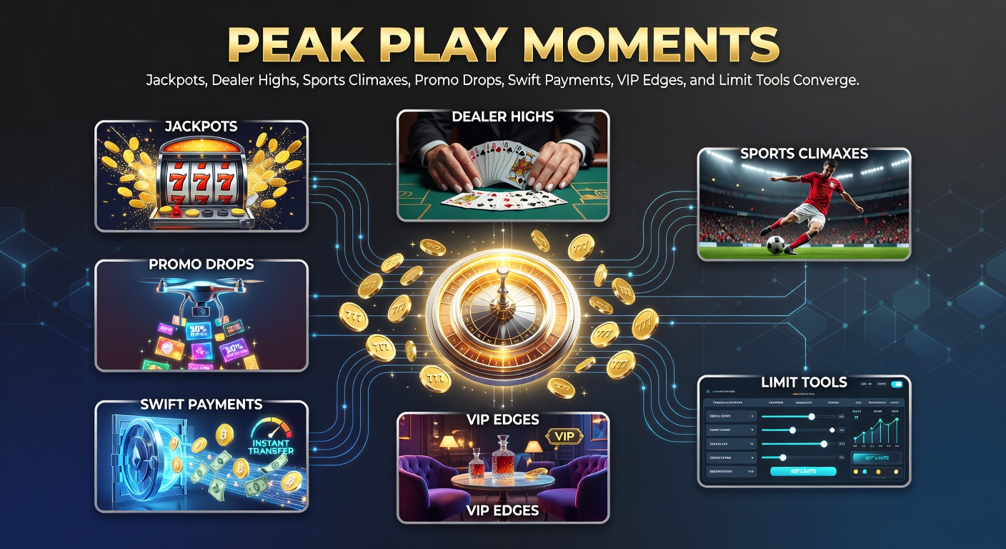 Vibrant scene of a player celebrating a jackpot hit amid live sports action and dealer showdowns on a mobile screen