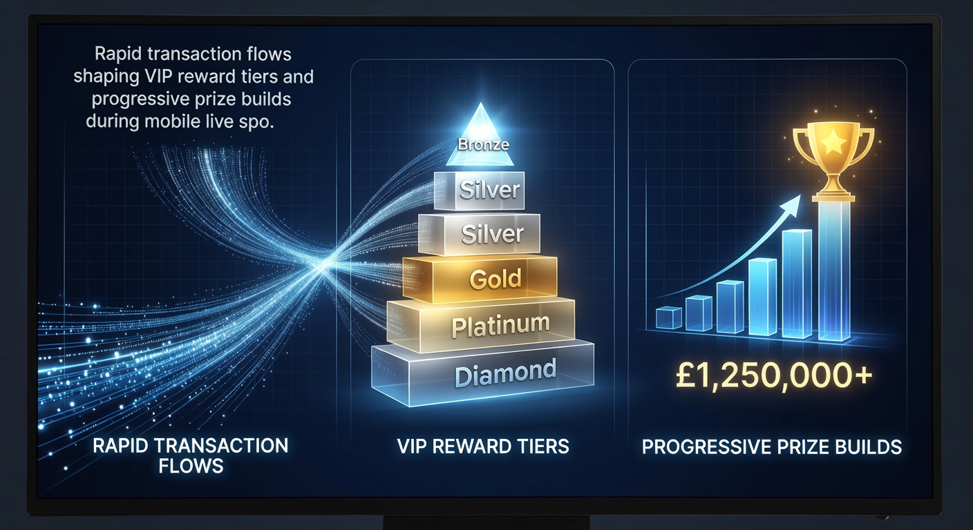 Dashboard view of progressive prize meters climbing alongside VIP tier progress bars during combined sports and slot activity