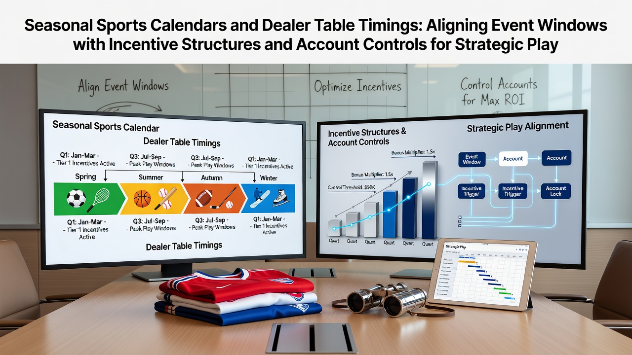 Seasonal sports events and live dealer tables aligned with player incentive structures and account controls
