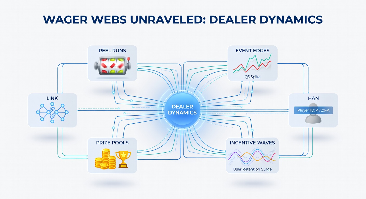 Dynamic infographic illustrating fund flows and incentive waves connecting live dealers to prize pools and mobile wagering