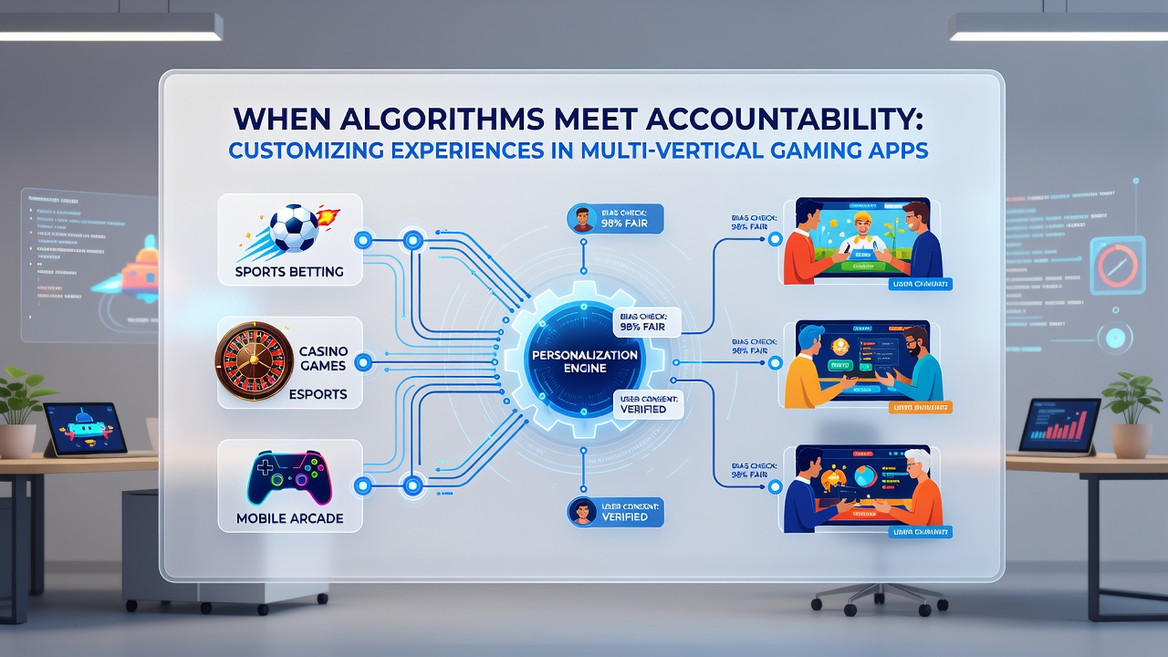 Dashboard view of algorithmic settings with privacy controls and customization toggles in a gaming app